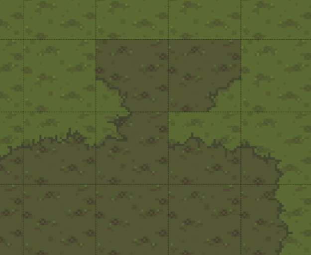 Screenshot of the Tiled Map editor, some badly placed tiles
