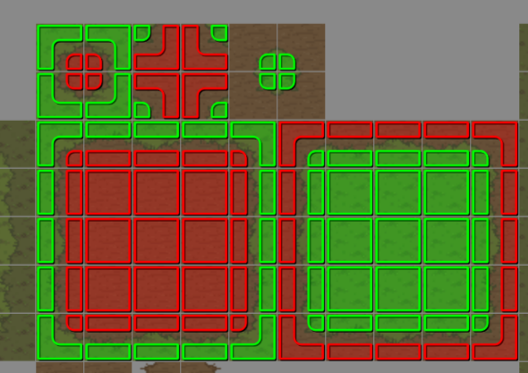 Screenshot of the Tiled Map editor, setting up your wang tiles