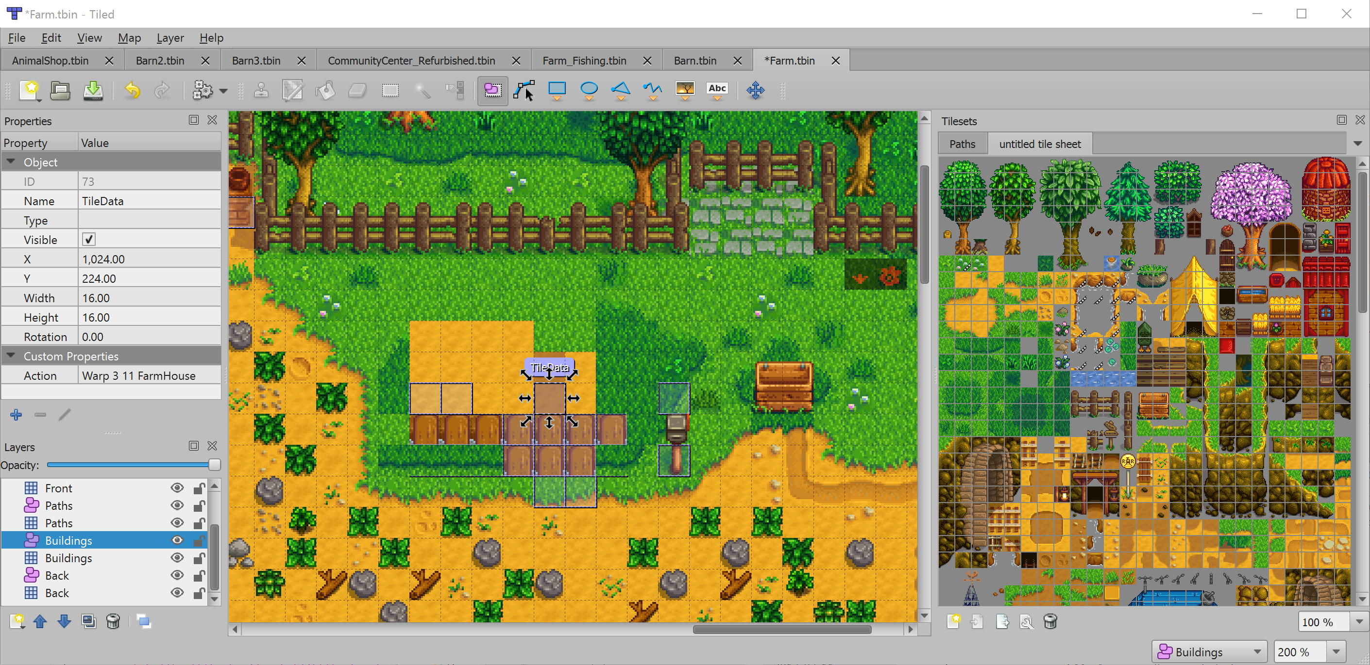 Screenshot of the Tiled Map editor